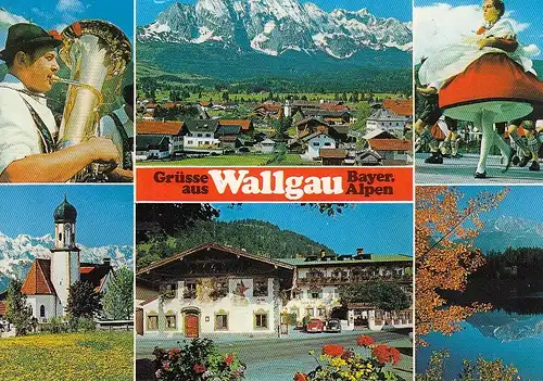 Wallgau, Obb., Mehrbildkarte gl1981 G6806
