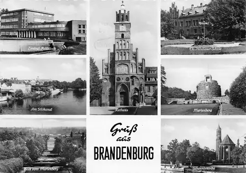 Brandenburg (Havel) Poliklinik Stadtpartien Teilansichten glca.1970 168.760