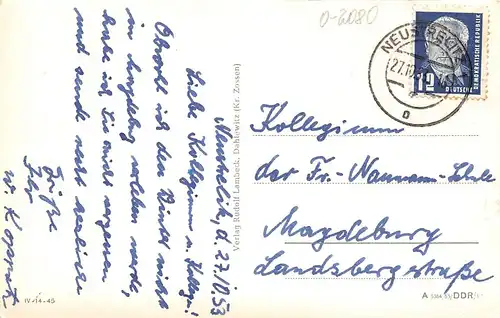 Neustrelitz Staatliches Konservatorium für Musik gl1953 169.182