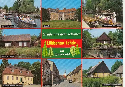 Spreewald, Lübbenau-Lehde, Mehrbildkarte glum 1990? G6392