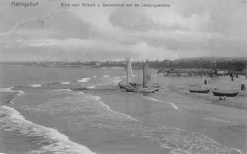 Seebad Heringsdorf Blick nach Ahlbeck glca.1920 171.437