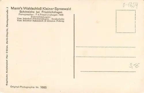 Kleiner Spreewald Manns Waldschloss Teilansicht ngl 168.009