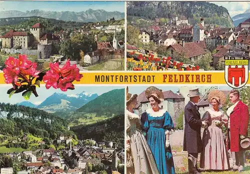 Montfortstadt Feldkirch, Mehrbildkarte gl1972 G4522