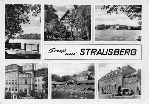Strausberg (Mark) Volksbad Diesterwegschule Jugendherberge ngl 168.053
