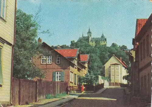 Wernigerode, Harz, Teilansicht mit Schloß gl1964 G6468