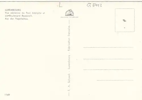 Luxembourg, vue aérienne du Pont Adolphe et du Bloulevard Roosevelt ngl G5412