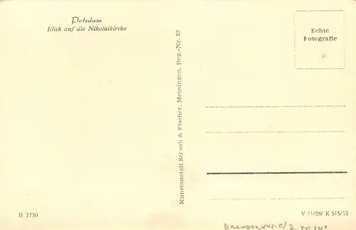 Potsdam Blick auf die Nikolaikirche ngl 171.284