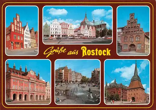 Rostock Teilansichten Mehrbildkarte gl1995 171.524