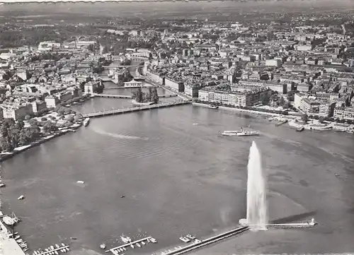 Genève, Vue aérienne, le jet d'eau gl1961 G4682