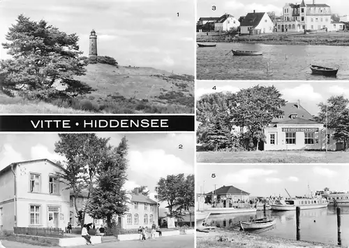 Insel Hiddensee Vitte Leuchtturm Hotel Lokal Hafen glca.1980 169.821