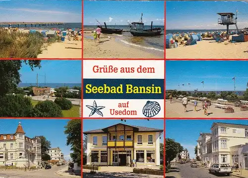 Ostseebad Bansin auf Usedom, Mehrbildkarte gl1986 G6605