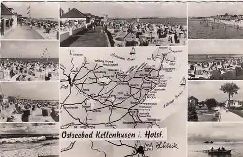 Ostseebad Kellenhusen, Landkarte, Mehrbildkarte gl1957 G6630
