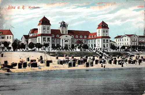 Binz auf Rügen Strand und Kurhaus gl1910 169.868