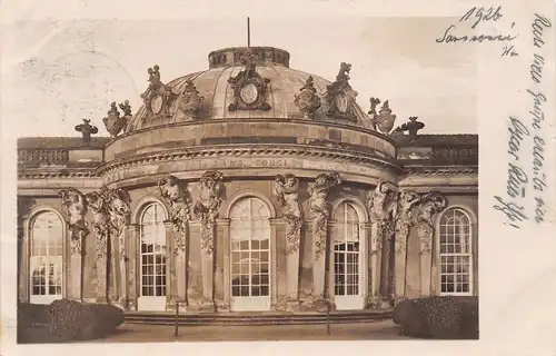 Potsdam Schloss Sanssouci Mitte der Gartenfront gl1926 168.352
