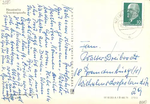 Neustrelitz Gutenbergstraße gl1971 169.167