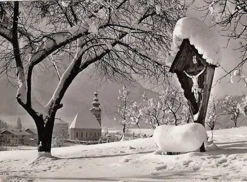 Großgmain, Salzburg, Winter-Ansicht glum 1960? G6725