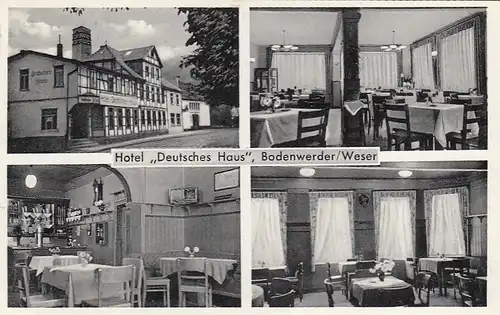 Bodenwerder/Weser, Hotel "Deutsches Haus", Mehrbildkarte gl1955 G5772