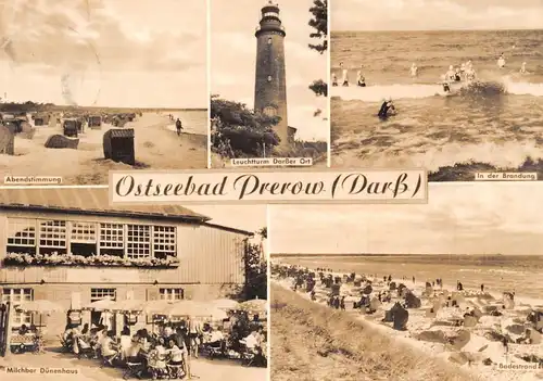 Prerow (Darß) Milchbar Dünenhaus Strand Leuchtturm glca.1960 171.586