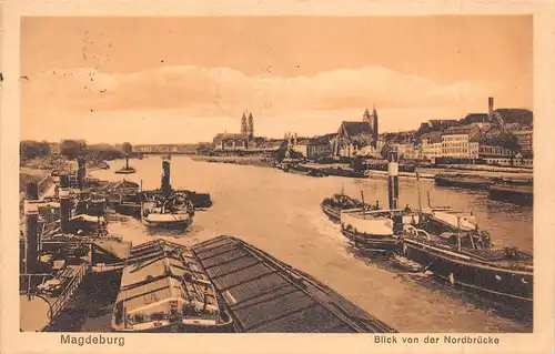 Magdeburg Blick von der Nordbrücke gl1928 171.604