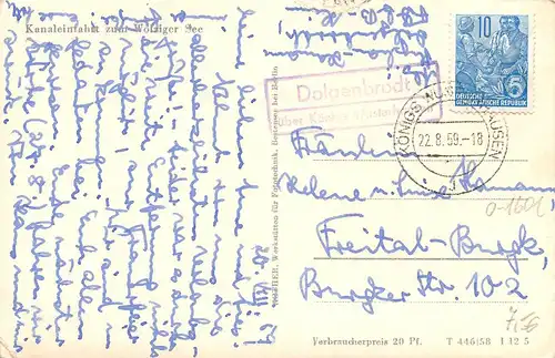 Dolgenbrodt Kanaleinfahrt zum Wolziger See gl1959 168.569