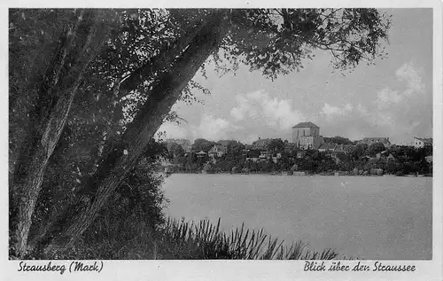 Strausberg (Mark) Blick über den Straussee gl1954 168.025