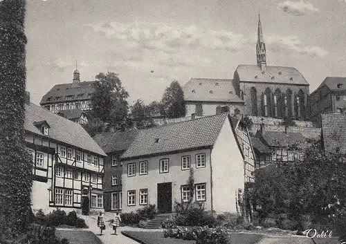 Warburg, Westfalen, Rathaus und ev.Kirche ngl G5929