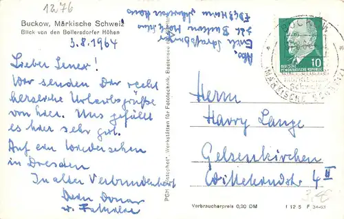 Buckow Blick von den Bollersdorfer Höhen gl1964 168.069