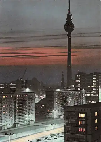 Berlin Blick zum Fernsehturm bei Nacht ngl 171.985