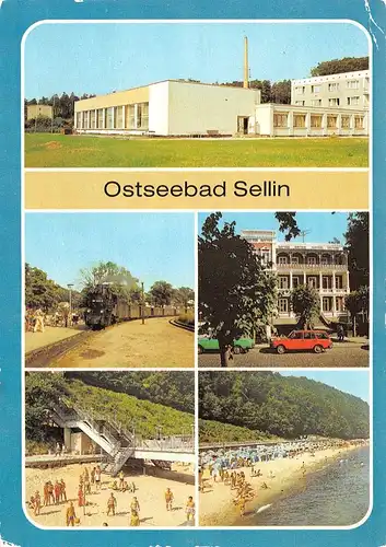 Ostseebad Sellin auf Rügen Strand Brücke Heim Bahn gl1988 169.897