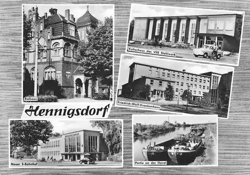 Hennigsdorf Rathaus Kulturhaus Bahnhof gl1966 168.308