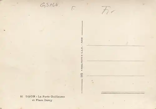 Dijon, la Port Guillaume et Place Darcy ngl G5166