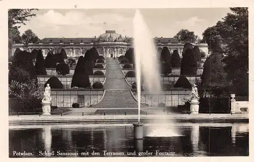 Potsdam-Sanssouci Schloss Terrassen Fontaine gl1934 172.088