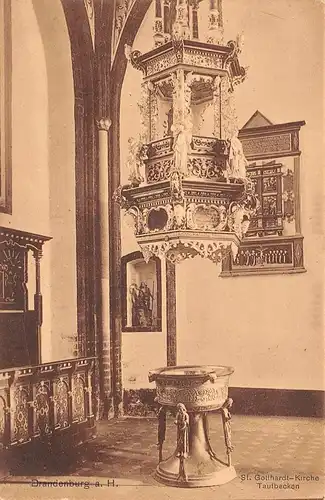 Brandenburg (Havel) Gotthardkirche Taufbecken ngl 168.890