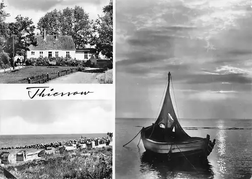 Thießow (Rügen) Strand Teilansicht Boot glca.1970 169.818