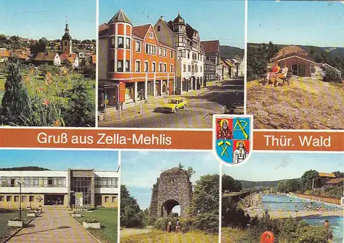 Zella-Mehlis,Thüringer Wald, Mehrbildkarte gl1985 G6259