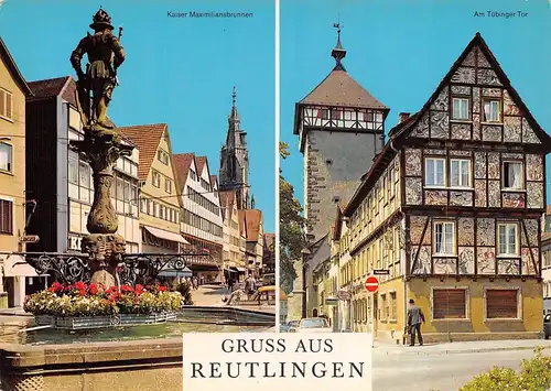 Reutlingen Kaiser Maximiliansbrunnen Tübinger Tor ngl 170.425