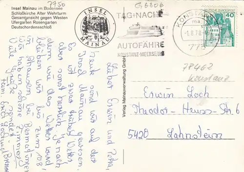Insel Mainau im Bodensee, Mehrbildkarte gl1978 G6306