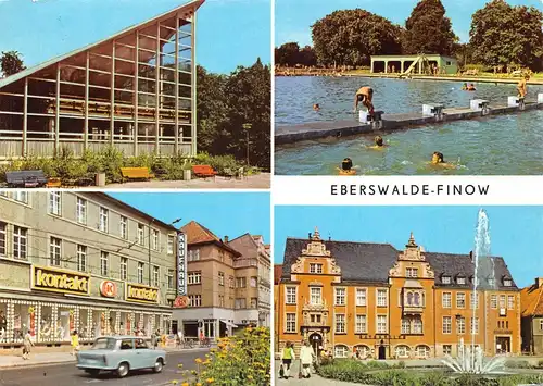 Eberswalde-Finow Freibad Kaufhaus Gaststätte Tierpark gl1989 172.048