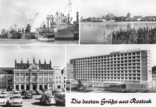 Rostock Hotel Warnow Innenstadtpartie Hafen Uferansicht gl1977 172.273