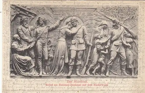 Niederwalddenkmal b.Rüdesheim am Rhein, Relief, der Abschied gl1904 G5433