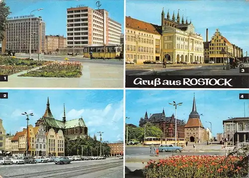 Rostock Hotel Platz Rathaus Steintor glca.1980 172.303