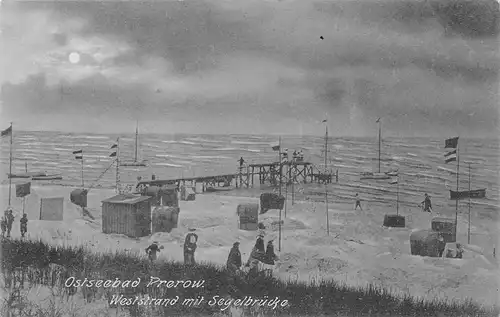 Ostseebad Prerow Weststrand mit Segelbrücke ngl 172.193