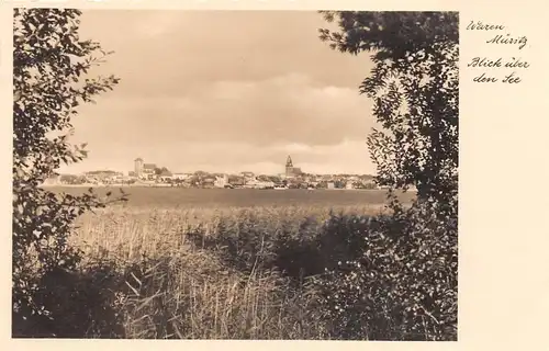 Waren (Müritz) Blick über den See ngl 169.160