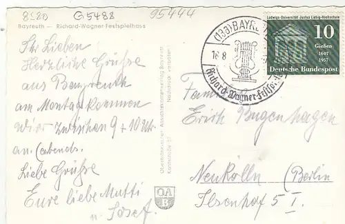 Bayreuth, Richard-Wagner-Festspielhaus gl1957 G5488