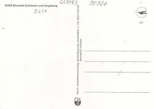 Rund um die Bierstadt Kulmbach i.Bay., Mehrbildkarte ngl G5483