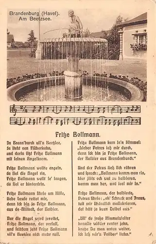 Brandenburg (Havel) Fritze Bollmann Brunnen und Liedtext gl1927 168.657