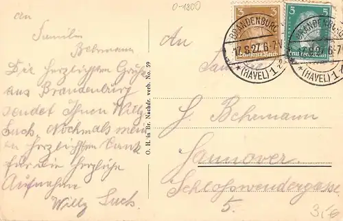 Brandenburg (Havel) Fritze Bollmann Brunnen und Liedtext gl1927 168.657