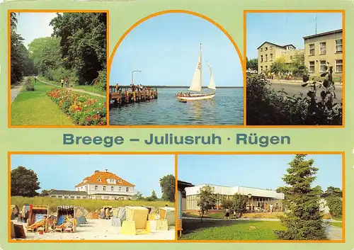 Rügen Breege Juliusruh Park Hafen Erholungsheim Gaststätte gl1989 172.230