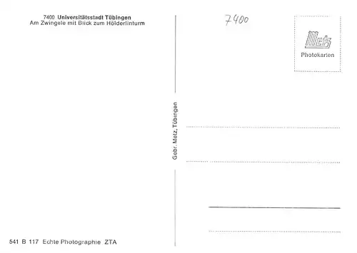 Tübingen Am Zwingele mit Blick zum Hölderlinturm ngl 170.685