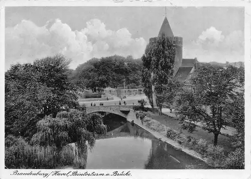 Brandenburg (Havel) Steintorturm und Brücke ngl 168.774